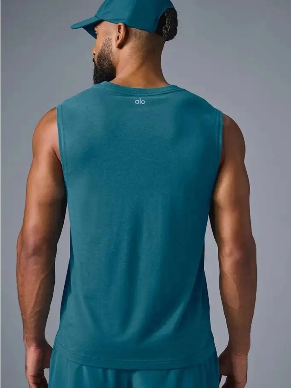 NWT ALO Yoga Triumph Muscle Tank Oceanic Teal Men’s M M2033R